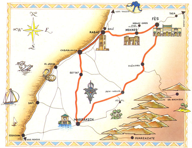 Villes impriales et situation de Rabat