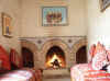 The fireplace : dining room